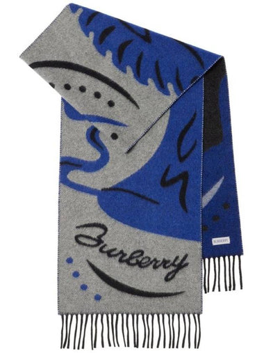 Mirror Horse Cashmere Scarf 8099741 - BURBERRY - BALAAN 1