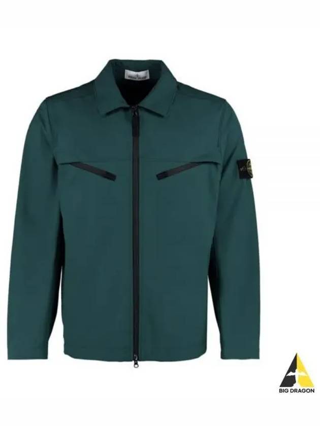 Light Soft Shell Shirt Jacket Bottle Green - STONE ISLAND - BALAAN 2