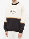 Color block logo crew sweatshirt cream - DROLE DE MONSIEUR - BALAAN 3