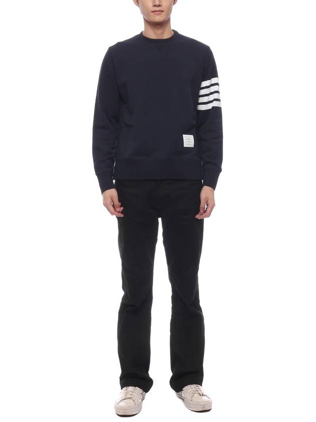 4 Bar Loopback Jersey Sweatshirt Navy - THOM BROWNE - BALAAN 4