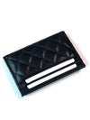 Boy Caviar Card Holder Black Shining Silver Classic A84431 - CHANEL - BALAAN 3