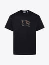 Equestrian Night Print Short Sleeve T-Shirt Black - BURBERRY - BALAAN 2