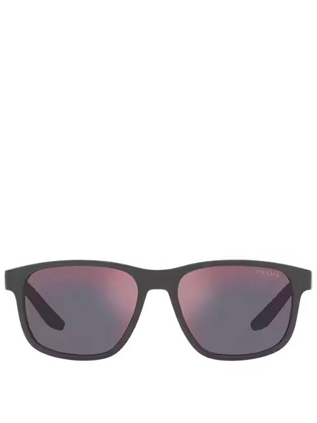 Eyewear Linea Rossa Logo Sunglasses Dark Grey - PRADA - BALAAN 2