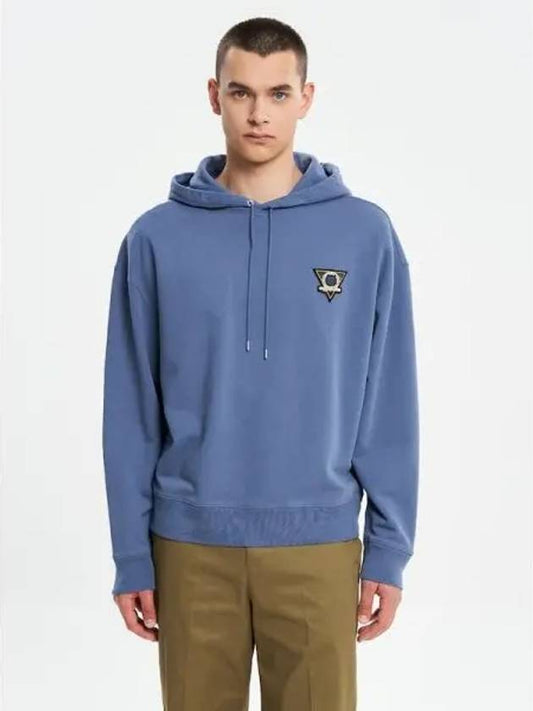Men s Surf College Oversized Boxy Fit Hooded Sweatshirt Hoodie Storm Blue Domestic Product - MAISON KITSUNE - BALAAN 1