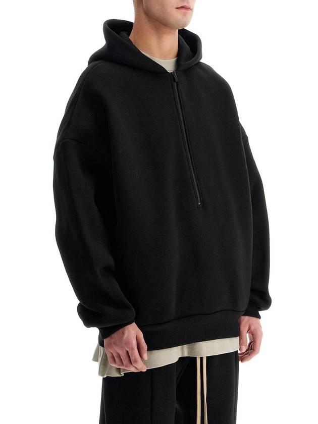 Fleece Half Zip Hoodie Black - FEAR OF GOD - BALAAN 3