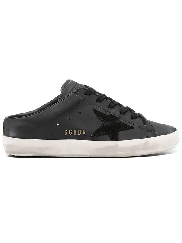 Superstar Sabot Suede Low Top Sneakers Black - GOLDEN GOOSE - BALAAN 2