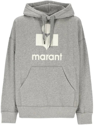 Isabel Marant Miley Drawstring Hoodie SW0027HAB1M18H GYWH - ISABEL MARANT - BALAAN 1