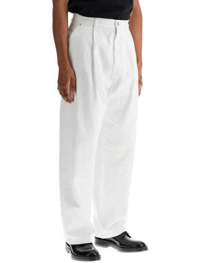 white cotton wide leg trousers - MOSCHINO - BALAAN 2