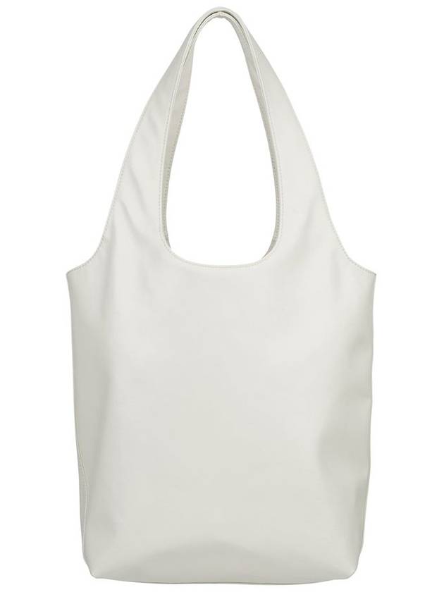 Signature Logo Leather Shoulder Bag White - PEOPLE OF THE WORLD - BALAAN 4