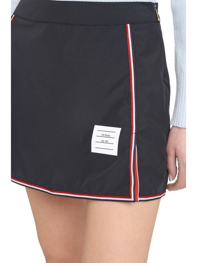 Women's Military Ripstop Framing Mini A-Line Skirt Navy - THOM BROWNE - BALAAN 6