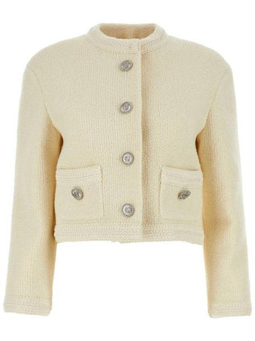 Wool Blazer Metal GG Button Jacket Ivory - GUCCI - BALAAN 1