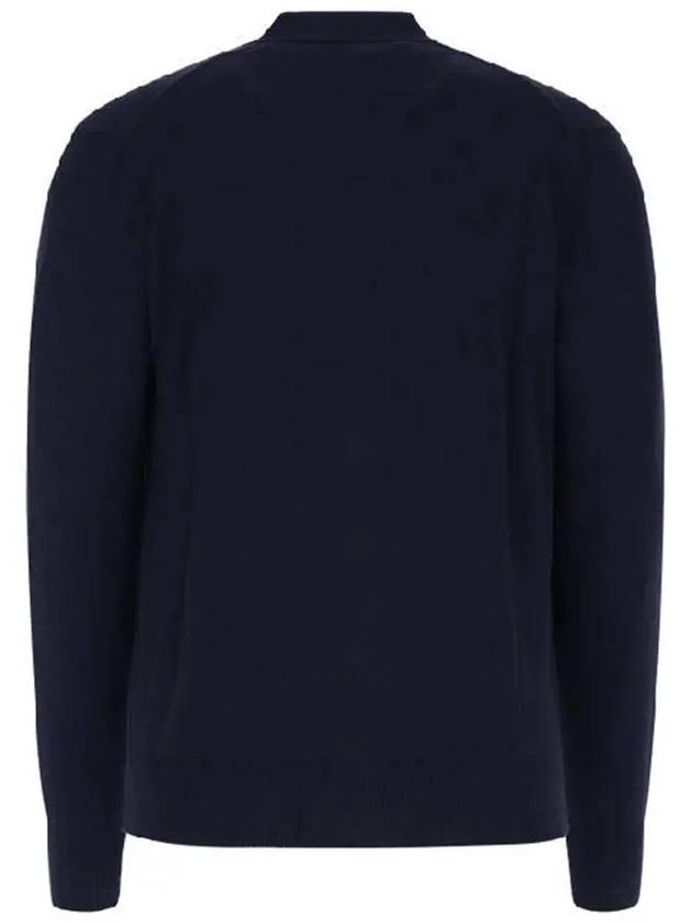 Logo Embroided Button Wool Cardigan Navy - VIVIENNE WESTWOOD - BALAAN 4