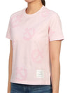 Women's Anchor Logo Round Short Sleeve T-Shirt Pink - THOM BROWNE - BALAAN 3