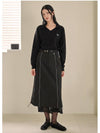 Chris piping shirring long skirt - MICANE - BALAAN 4