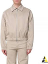 De Coeur Logo Zip-up Jacket Light Beige - AMI - BALAAN 2