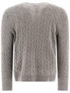 Embroid Logo Cable Knit Top Grey - POLO RALPH LAUREN - BALAAN 3