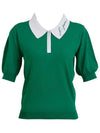 Golf Wear Vivid Color Short Sleeve Knit Green - J JANE - BALAAN 2