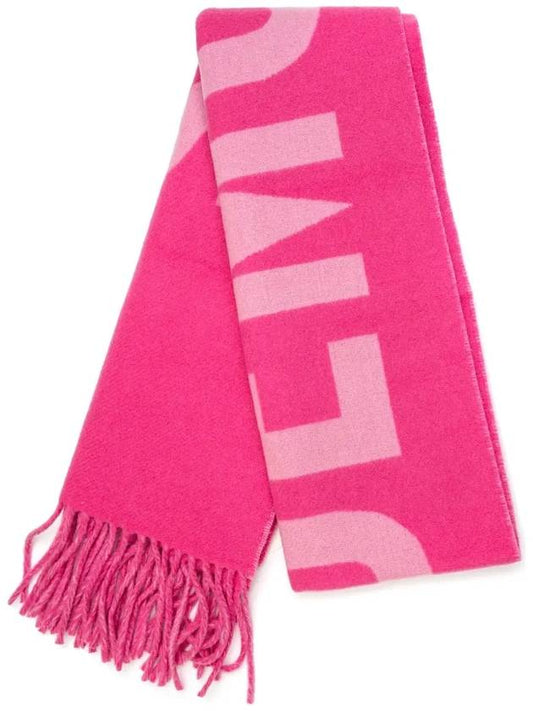 Lecharpe Fringe Logo Virgin Wool Muffler Pink - JACQUEMUS - BALAAN 2