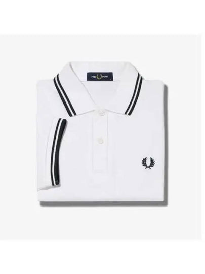 Twin Tip Logo Short Sleeve Polo Shirt White - FRED PERRY - BALAAN 2