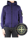 Men's Wappen Patch Naslan Watro Hooded Jacket Dark Blue - STONE ISLAND - BALAAN 2