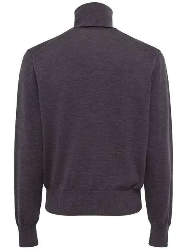 Heart Logo Wool Turtleneck Grey - AMI - BALAAN 3