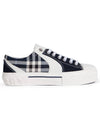 KAI Check Cotton Leather Low Top Sneakers - BURBERRY - BALAAN 2