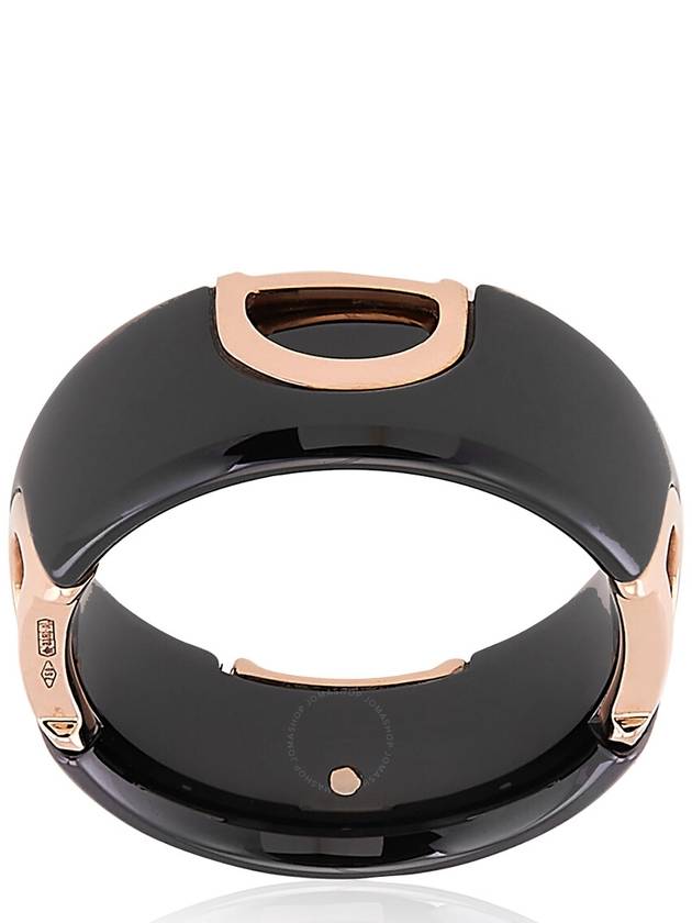 Damiani D.Icon Black Ceramic, Pink Gold and Diamond Ring, Size 21 - DAMIANI - BALAAN 3