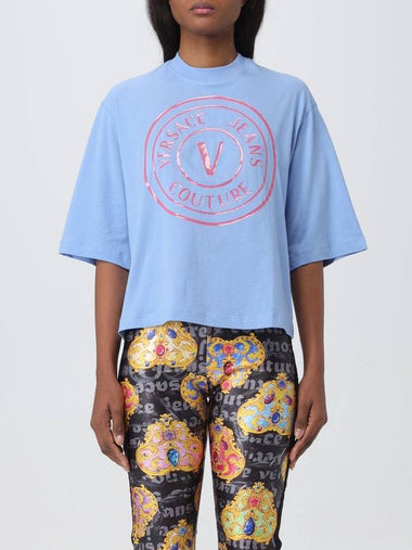 T-shirt con logo Versace Jeans Couture - VERSACE - BALAAN 1