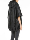 Greenca Short Sleeve Hooded Padded Cape Black - MAX MARA - BALAAN 4