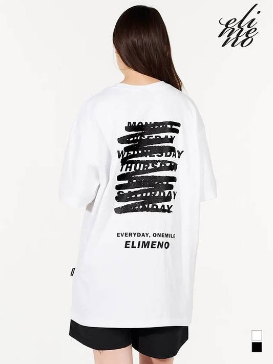 EL Not All Way Overfit Short Sleeve Tee White - ELIMENO - BALAAN 2