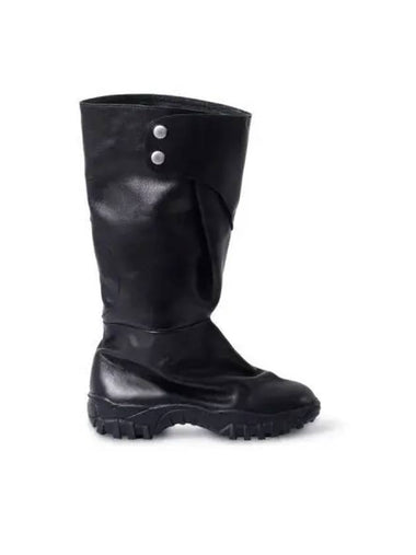 NEGATIVE THREE folded 2 long boots black - NEGATIVETHREE - BALAAN 1