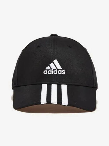 Baseball 3 Stripe Cap Cotton BLACKwhite - ADIDAS - BALAAN 1