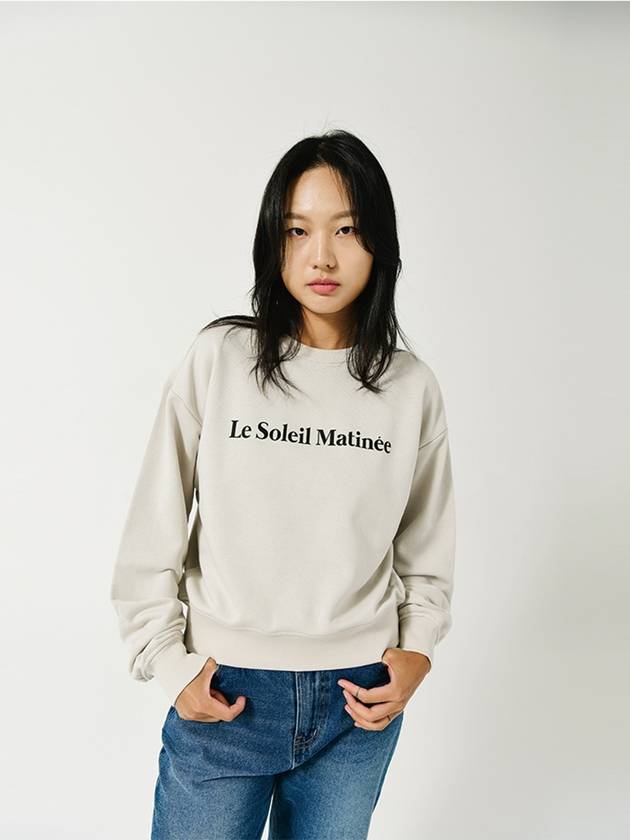 Brushed Options Logo Sweat Shirts GREIGE - LE SOLEIL MATINEE - BALAAN 4