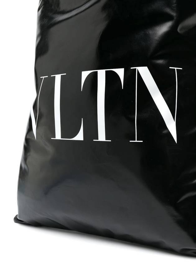 VLTN Logo Leather Cross Bag Black - VALENTINO - BALAAN 4