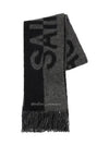 668797 3YI68 1061 Bicolor jacquard muffler - SAINT LAURENT - BALAAN 6