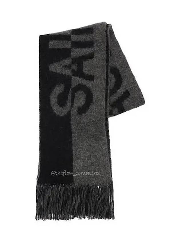 668797 3YI68 1061 Bicolor jacquard muffler - SAINT LAURENT - BALAAN 6