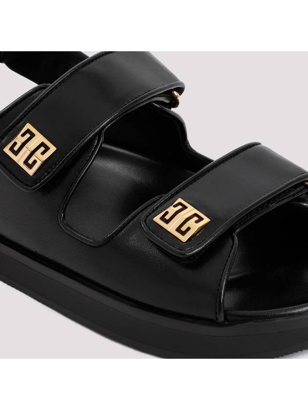 4G Strap Leather Flat Sandals Black - GIVENCHY - BALAAN 5