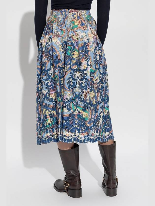 Etro Patterned Skirt With Pockets, Women's, Blue - ETRO - BALAAN 4