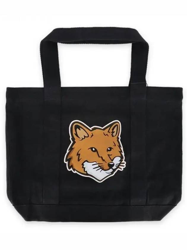 Fox Head Print Tote Bag Black - MAISON KITSUNE - BALAAN 2