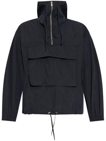 Gusset Hooded Jacket Navy - HELMUT LANG - BALAAN 1