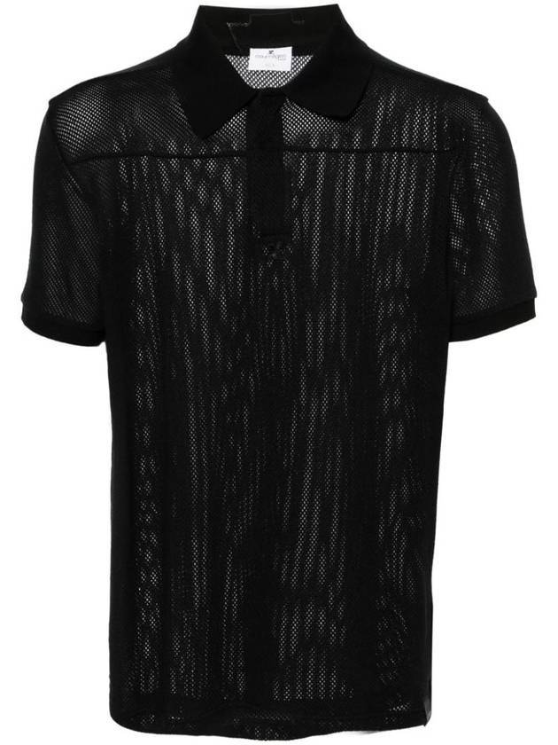 AC mesh PK shirt black - COURREGES - BALAAN 1