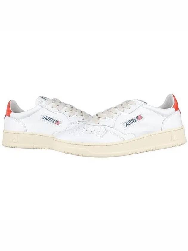 Men's Medalist Low Top Sneakers White Orange - AUTRY - BALAAN 2