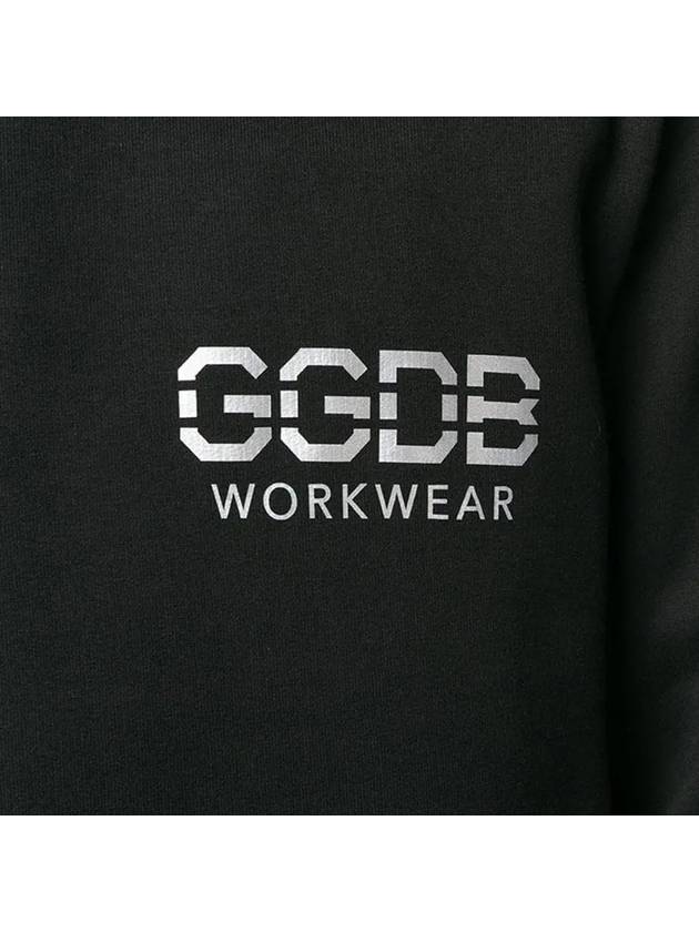 Logo Crew Neck Fleece Cotton Sweatshirt Black - GOLDEN GOOSE - BALAAN 4