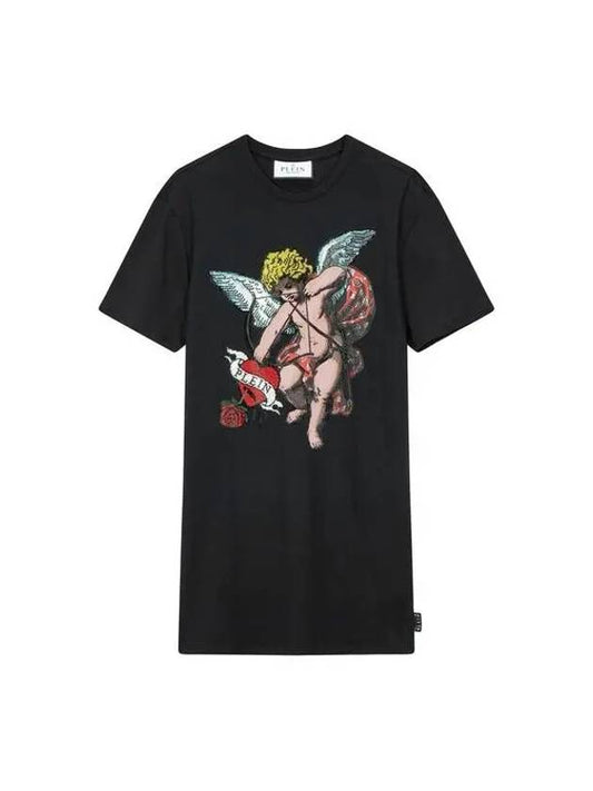 Women's Love Angel Tshirt One Piece Black 270477 - PHILIPP PLEIN - BALAAN 1