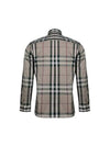 Men's Nelson Check Pattern Long Sleeve Shirt Beige - BURBERRY - BALAAN 5