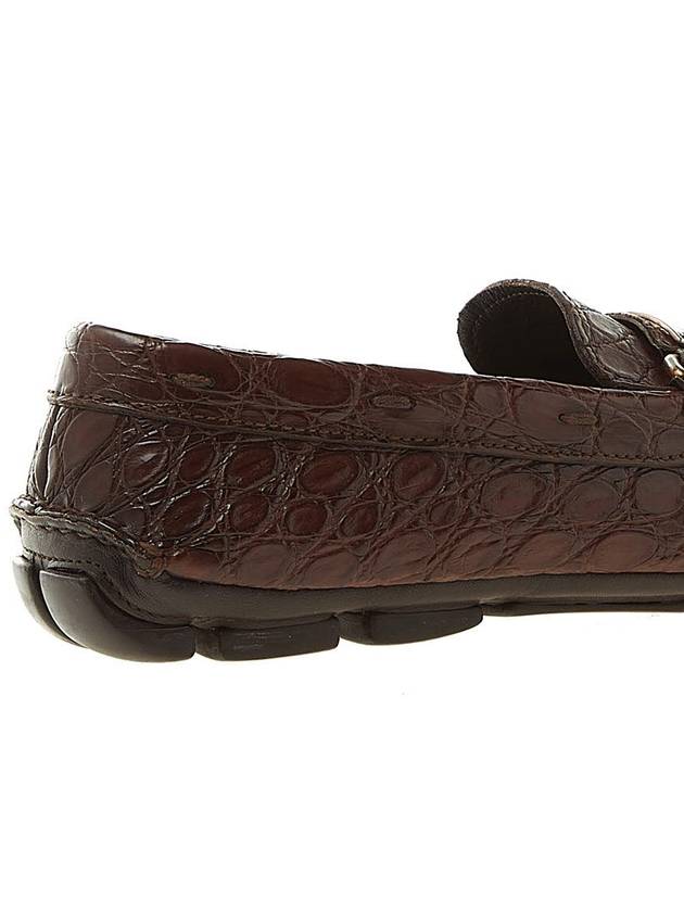 crocodile effect driving shoes - PRADA - BALAAN.