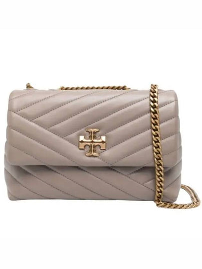 Kira Chevron Convertible Strap Small Shoulder Bag Grey Heron - TORY BURCH - BALAAN 2