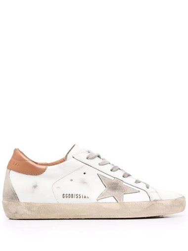 SUPER-STAR LEATHER UPPER AND HEEL SUEDE STAR AND HEEL - GOLDEN GOOSE - BALAAN 1