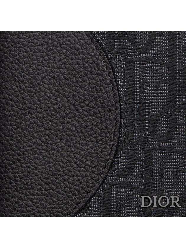 Long Wallet Saddle Vertical Grain Oblique Jacquard Black - DIOR - BALAAN 5