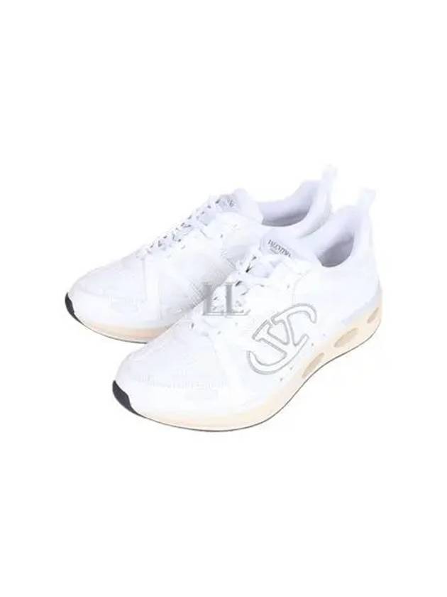 V Logo Easyjog Low Top Sneakers White - VALENTINO - BALAAN 2